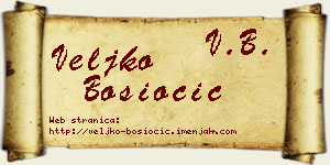 Veljko Bosiočić vizit kartica